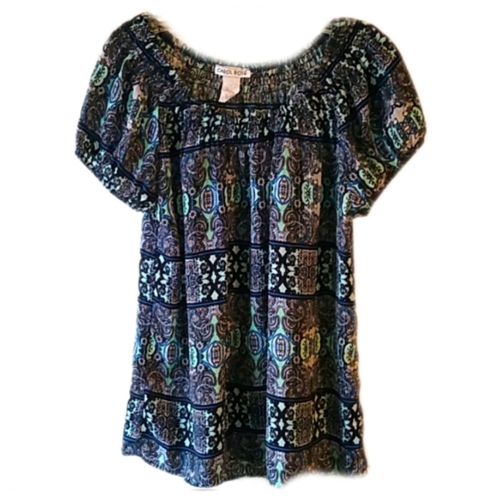 💃Carol Rose Smocked neck Top M